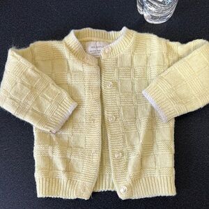 Yellow Knit Cardigan for Kids vintage 70’s